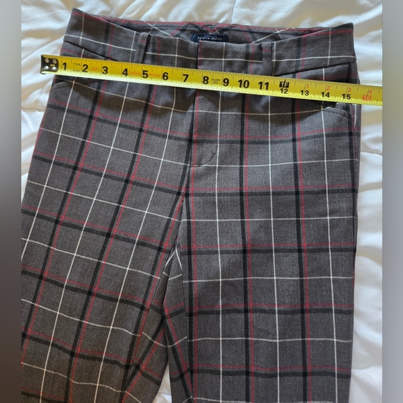 Tommy Hilfiger Sliming Plaid Skinny Pants Gray and Red Size 0 - Picture 7 of 15